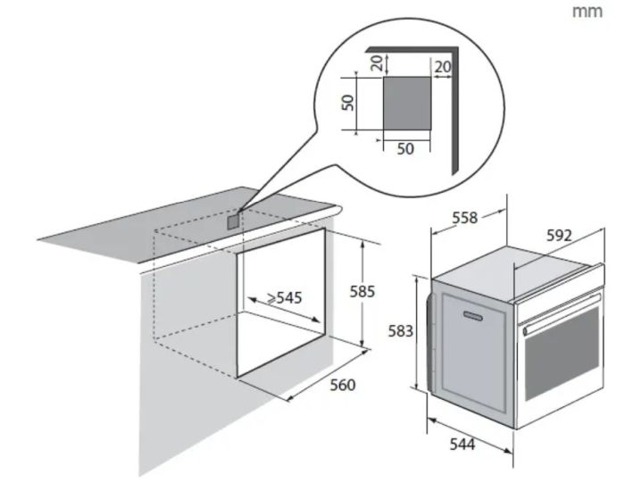 (image for) 白朗 BXC6537XS 73公升 嵌入式焗爐